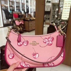COACH Teri Shoulder Bag With Cherry Print CR290